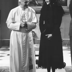 Princess Diana meets Pope John Paul II at the Vatican in Rome, Italy