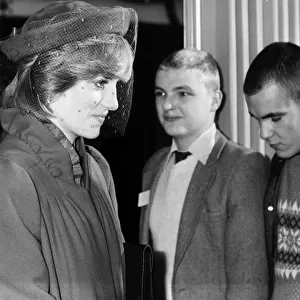 Princess Diana meets Skinhead youths in Guilford, December 1981
