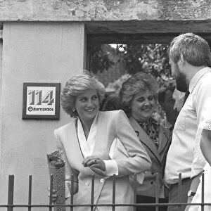 Princess Diana, President, Barnardo s, visits the Fulford Family Centre