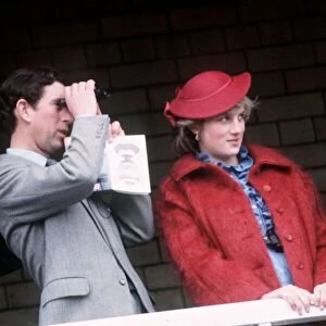 Princess Diana and Prince Charles at Aintree Racecourse in Liverpool for the the Grand
