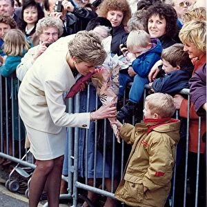 Princess Diana the Princess of Wales. (North East visits)