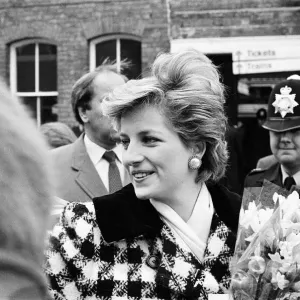 Princess Diana at Middlesbrough Station Print 1987 Princess Diana at Middlesbrough Station Print 1987