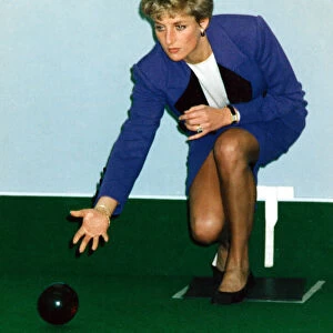 Princess Diana shows she is far from green in the bowling stakes as she joined in