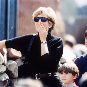 Princess diana and sons Prince harry and Prince william at Alton Towers Princess diana and sons Prince harry and Prince william at Alton Towers