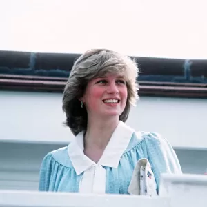 Princess Diana talks to Sue Ferguson at Polo Club 30th May 1982