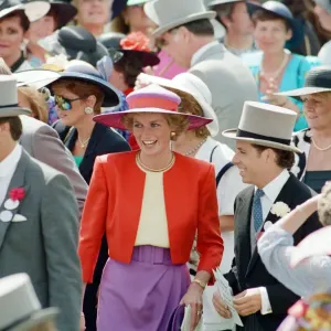 Print of Princess Diana at the Ascot races, 1990 Print of Princess Diana at the Ascot races, 1990