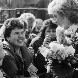 Princess Diana at Boyd Court Housing Estate Print, 25th March 1988 Princess Diana at Boyd Court Housing Estate Print, 25th March 1988