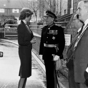 Princess Diana visiting the Boyd Court Guinness Trust Housing Estate, Bracknell