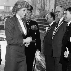 Princess Diana visiting the Boyd Court Guinness Trust Housing Estate, Bracknell