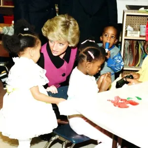 Princess Diana visits day nursery in New York, during visit to the US, 2nd February 1989 Princess Diana visits day nursery in New York, during visit to the US, 2nd February 1989