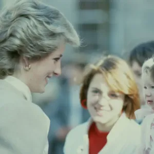 Princess Diana at Leith Enterprise Trust Print, 7th October 1985 Princess Diana at Leith Enterprise Trust Print, 7th October 1985