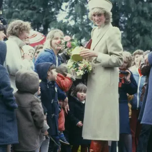 Princess Diana at Roxburghe House Hospice, 25th March 1985 Print Princess Diana at Roxburghe House Hospice, 25th March 1985 Print