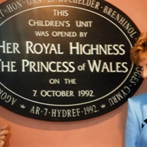 Princess Diana visits Wales, Wednesday 7th October 1992. Our Picture Shows