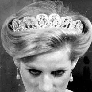 Princess Diana wearing tiara and new hair style - November 1984