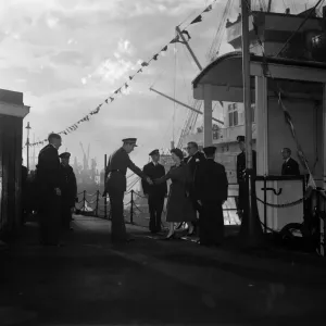 Princess Elizabeth and Prince Philip in Liverpool after their return from a Royal Tour Princess Elizabeth and Prince Philip in Liverpool after their return from a Royal Tour