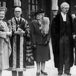 Princess Elizabeth, Queen Elizabeth, King George VI the Mayor of Neath, Councillor J Princess Elizabeth, Queen Elizabeth, King George VI the Mayor of Neath, Councillor J