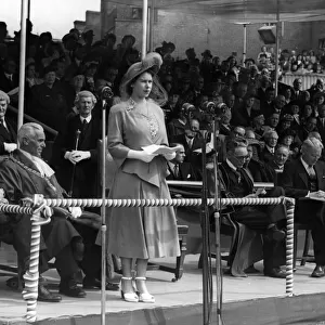 Princess Elizabeth visits Coventry. During her visit the Princess inaugurated the new