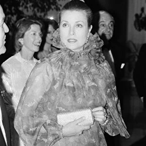 Princess Grace of Monaco attends a dinner at the Sporting Casino, Monte Carlo