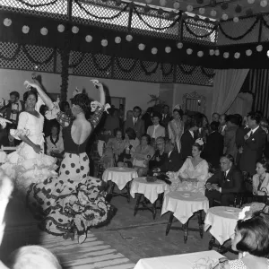 Black and white Print of Princess Grace and Prince Rainier at a Flamenco Fiesta Black and white Print of Princess Grace and Prince Rainier at a Flamenco Fiesta