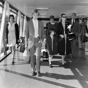 Princess Grace of Monaco leaves Heathrow Airport with Crown Prince Albert Princess Grace of Monaco leaves Heathrow Airport with Crown Prince Albert