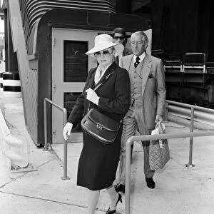 Princess Grace of Monaco at London Heathrow Airport. July 1981