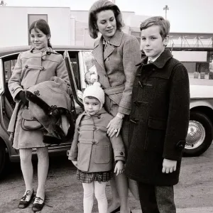 Princess Grace of Monaco meets her children at Heathrow Airport Print Princess Grace of Monaco meets her children at Heathrow Airport Print