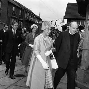 Princess Margaret and Antony Armstrong-Jones visit Crediton, Devon