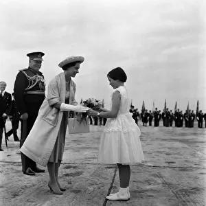 Princess Margaret arrives at Jersey Airport. 24th June 1959