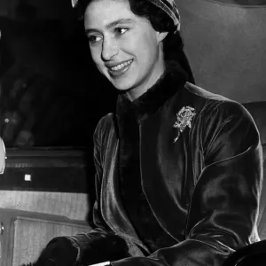 Princess Margaret in Poplar Community Centre Print 1955