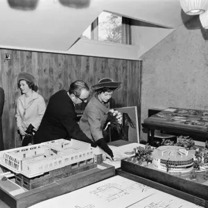 Princess Margaret, Countess of Snowdon visits the Ardencote Arts Club, Birmingham