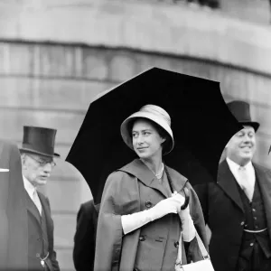 Print of Princess Margaret at a Grenadier Guards farewell parade Print of Princess Margaret at a Grenadier Guards farewell parade