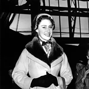 Princess Margaret leaves Tyneside after launching the liner Maori at Walker