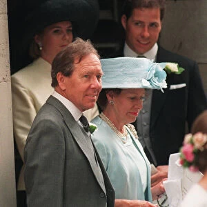 PRINCESS MARGARET AND LORD SNOWDON AS THEY ATTEND THE WEDDING OF THEIR DAUGHTER LADY