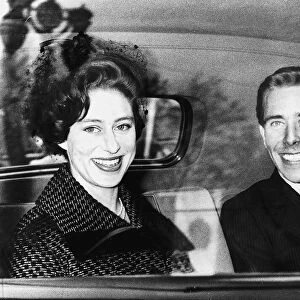 Princess Margaret and Lord Snowdon, May 1960 wedding rehearsal at Westminster Abbey