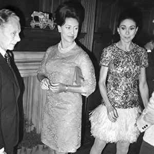 Princess Margaret with Margot Fonteyn at party - March 1968 26 / 03 / 1968