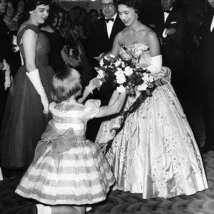 Princess Margaret May 1958 at the Odeon Theatre, London for the premiere of Sophia