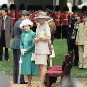 Princess Margaret and Diana at the Canadian War Memorial Print Princess Margaret and Diana at the Canadian War Memorial Print