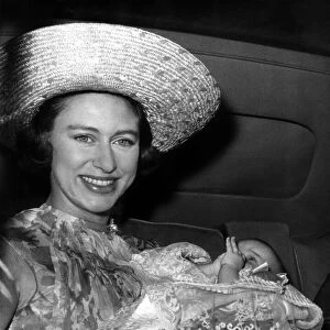 Princess Margaret sets off with her daughter Lady Sarah Armstrong Jones for her