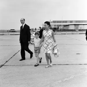 Princess Margaret and her son Viscount Linley leaving LAP to go to Sardinia with the Aga Princess Margaret and her son Viscount Linley leaving LAP to go to Sardinia with the Aga