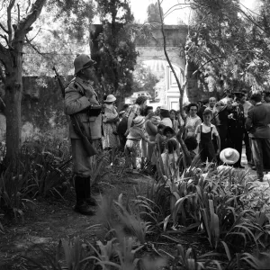 Princess Margaret visits Portugal. Crowds await the Princess outside the Duke of Princess Margaret visits Portugal. Crowds await the Princess outside the Duke of