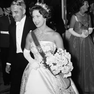 Princess Margaret visits Portugal. The Princess at the British Industries Fair dinner in Princess Margaret visits Portugal. The Princess at the British Industries Fair dinner in