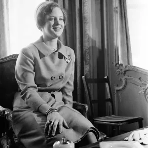 Princess Margrethe of Denmark pictured at her Press Conference in London Princess Margrethe of Denmark pictured at her Press Conference in London