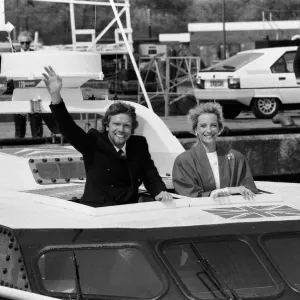 Print of Princess Michael of Kent at Virgin Atlantic Challenger II launch