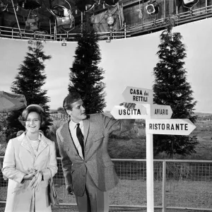 Princess Muna al-Hussein at Elstree Studios Print 1966 Princess Muna al-Hussein at Elstree Studios Print 1966