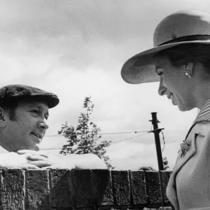 The Princess Royal, seen here enjoying an over the wall chat with a Washington resident The Princess Royal, seen here enjoying an over the wall chat with a Washington resident
