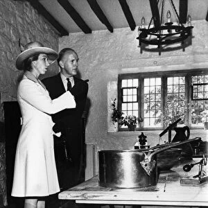 The Princess Royal seen here with Major P J Orde during a tour of Washington Old Hall