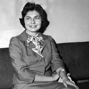 Princess Soraya of Iran photographed at London Airport today. June 1958 P002543