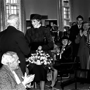 THE PRINCESS OF WALES ARRIVES AT FUNCTION DURING HER VISIT TO TYNESIDE - 1983 THE PRINCESS OF WALES ARRIVES AT FUNCTION DURING HER VISIT TO TYNESIDE - 1983