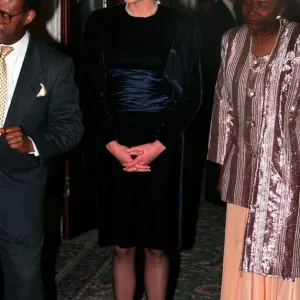 Black Velvet Dress Print of Princess of Wales at Reception