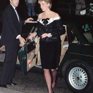 The Princess of Wales, Princess Diana, is guest of honour at a special performance of